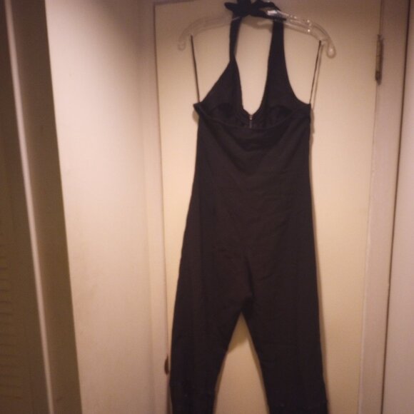Rag brand vintage blk halter jumpsuit M pre owned! - Picture 7 of 14